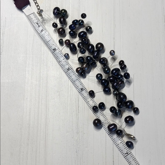 💜FLOATING PEARLS💜 NECKLACE BRACELET EARRINGS - Picture 6 of 7